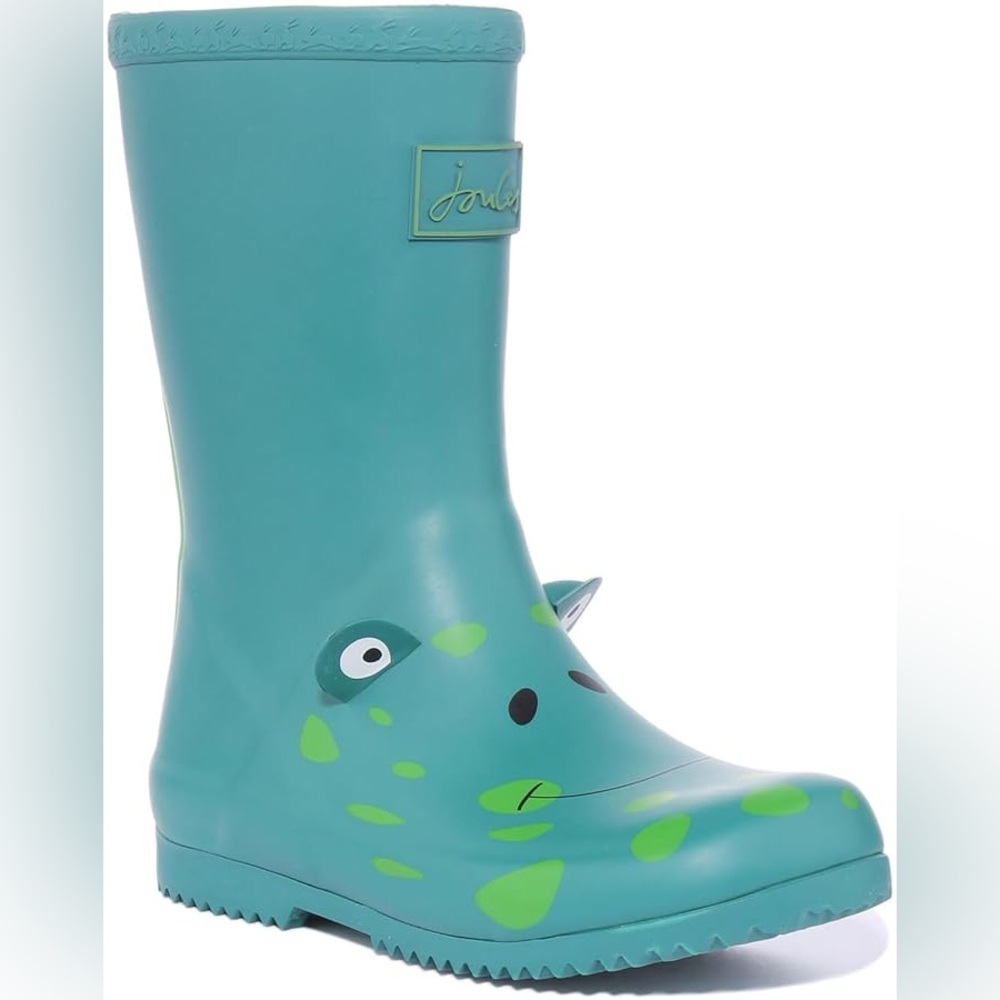Size 6 Toddler Joules Kids Green Dinosaur Rain Boots